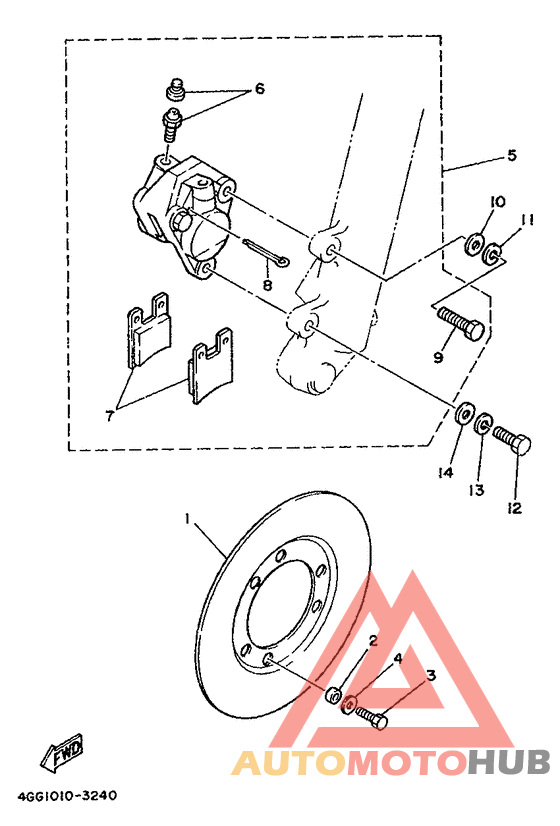 Front brake. caliper