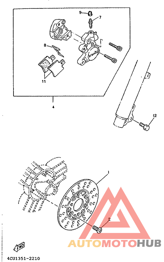Front brake. caliper