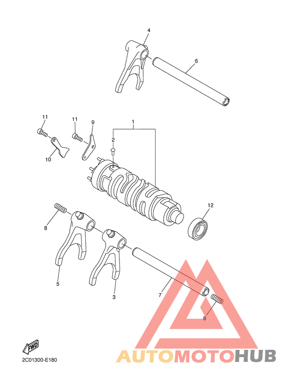 Shift cam & fork