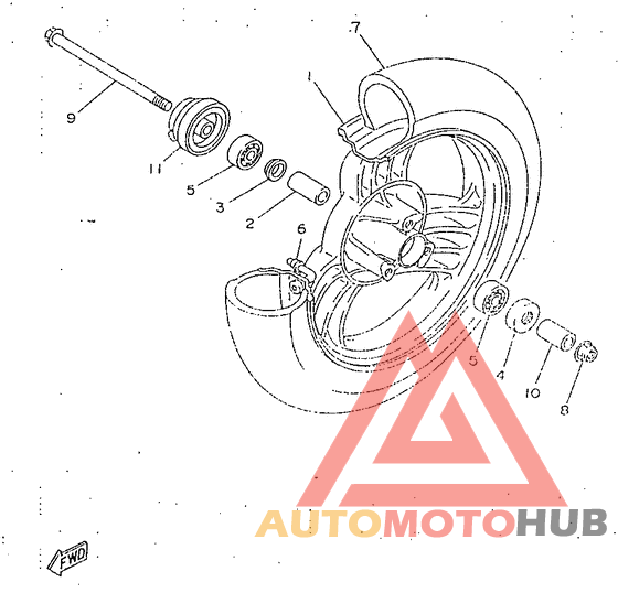 Переднее колесо