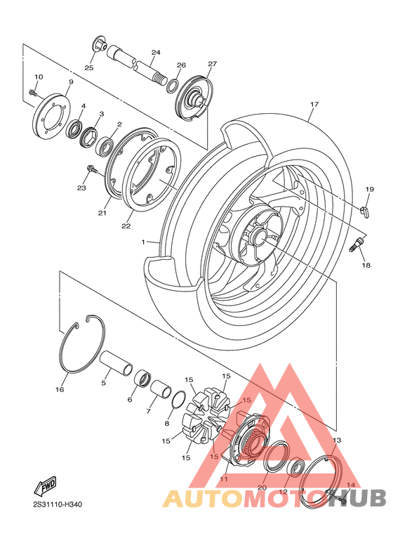 Переднее колесо