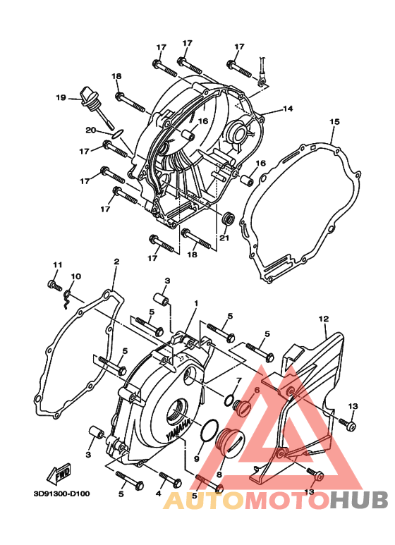 Crankcase cover ass`y  (v