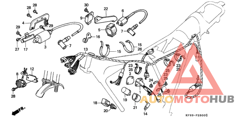 Wire harness/ ignition coil/c.d.i. unit