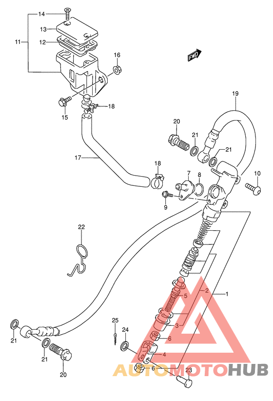Задний тормозной цилиндр