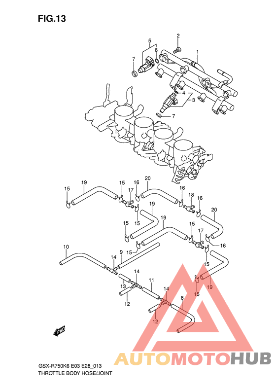 Throttle body hose/joint