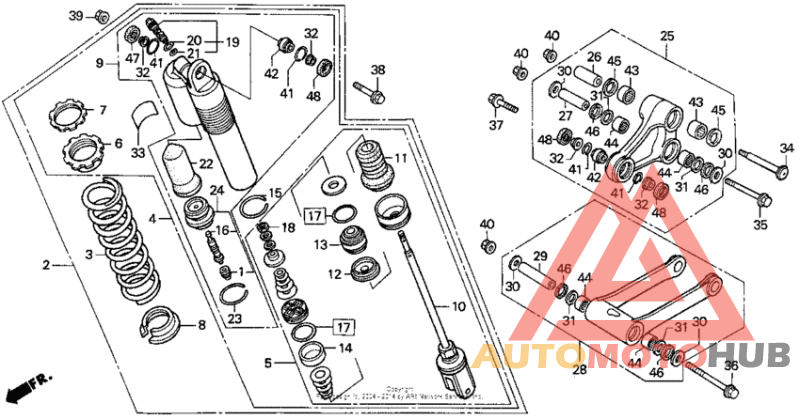 Rear shock absorber 91
