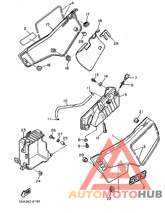 Side cover . oil tank
