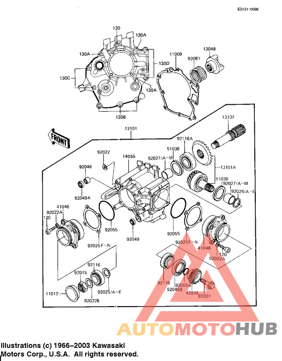 Front bevel gears