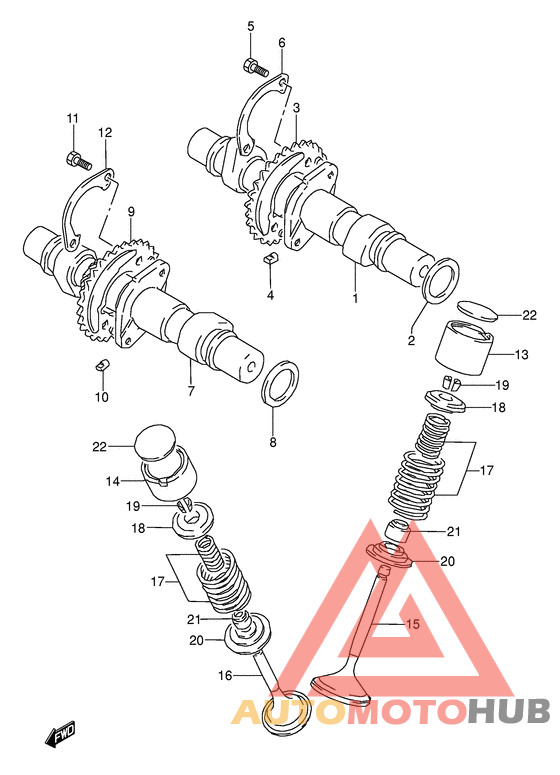 Распределительный вал-клапаны