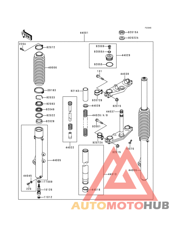 Front fork(1/2)(kdx200-e4)
