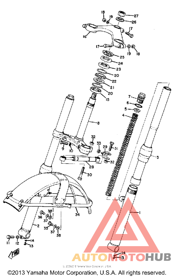Front fork-front fender
