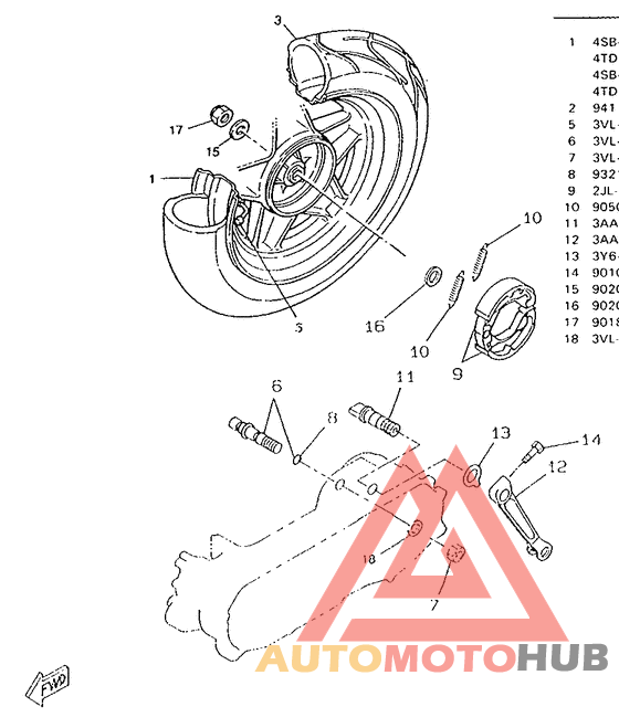 Переднее колесо