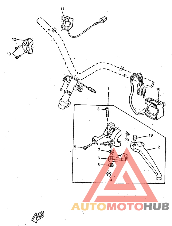 Handle switch. lever