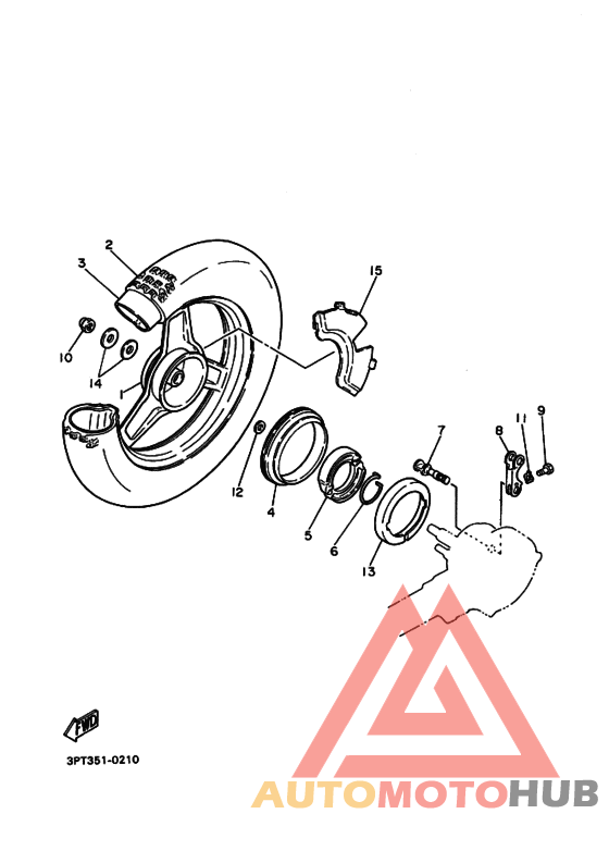 Rear wheel complete assy