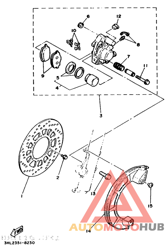 Front brake. caliper