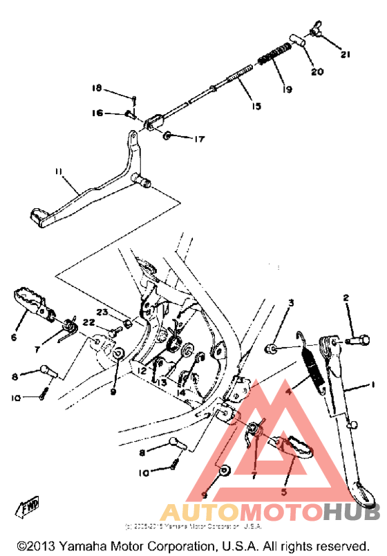 Stand - footrest - brake pedal