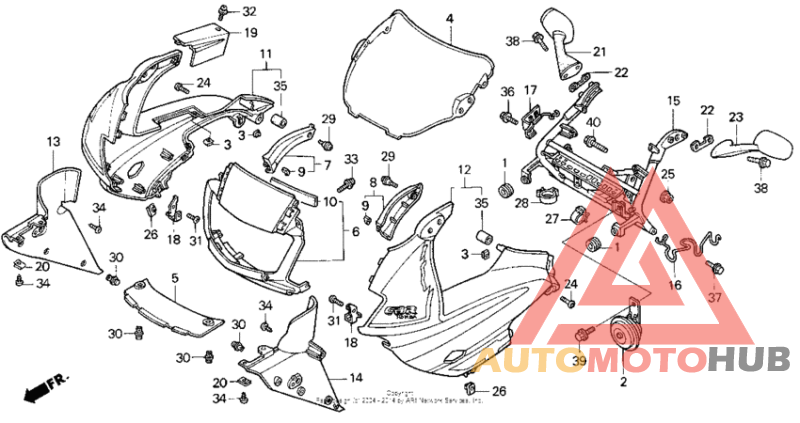 F3 upper cowl 95-96