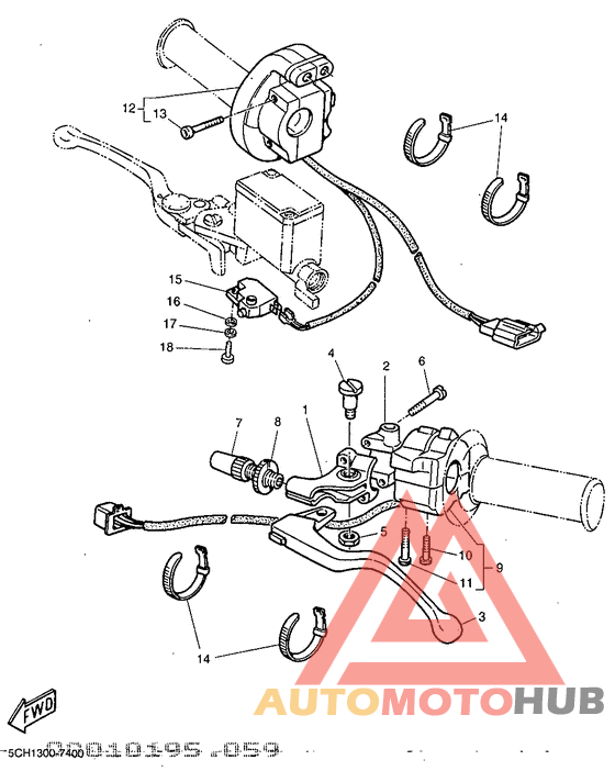Handle switch. lever