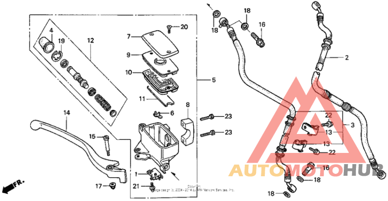 Vt1100c2fr. brake master cyl. 95-97