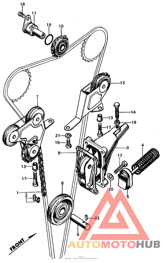 Cam chain + tensioner + guideroller