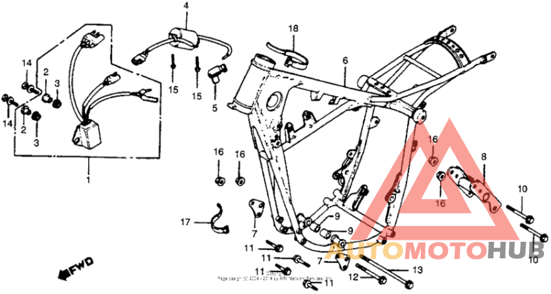 Frame + ignition coil 80