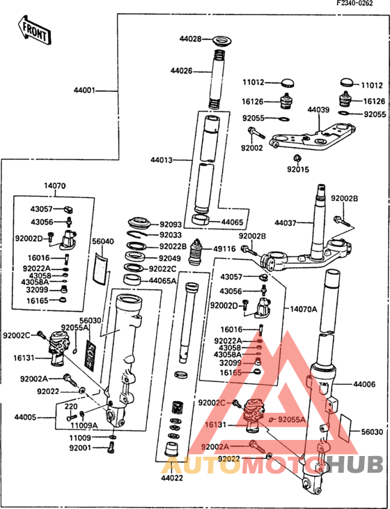 Front fork(1/2)(zxt00a-000321-)
