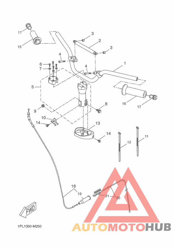 Steering handle & cable