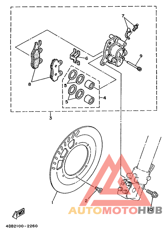 Front brake. caliper