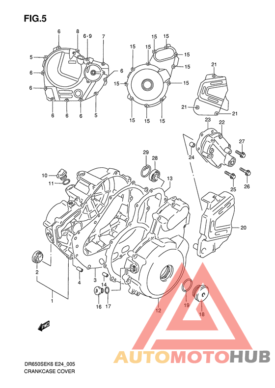 Crankcase cover ass`y  (v