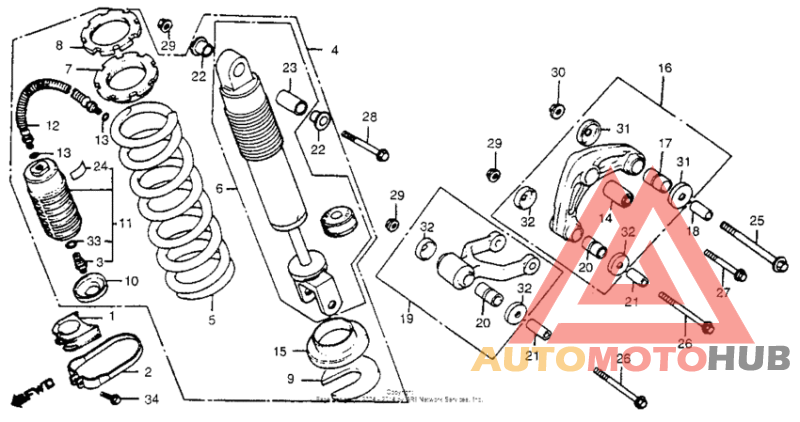 Rear shock absorber 81