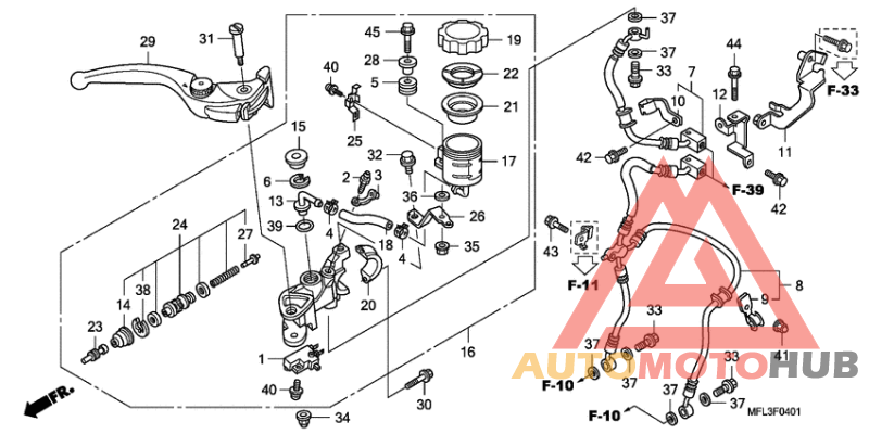 Fr. brake master cylinder