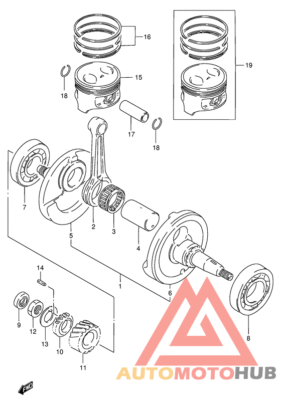 Вал коленчатый