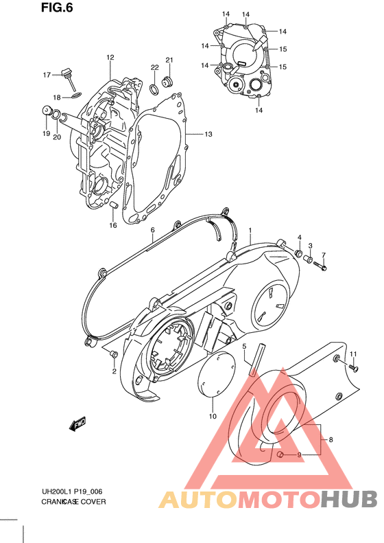 Crankcase cover ass`y  (v