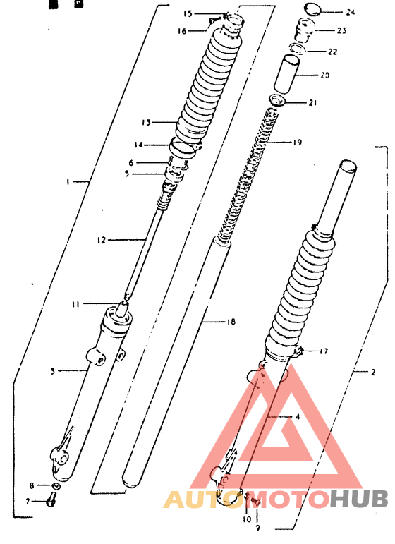 Вилка передней оси