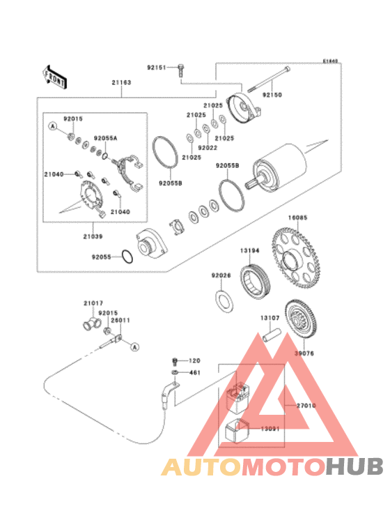 Starter motor/starter clutch