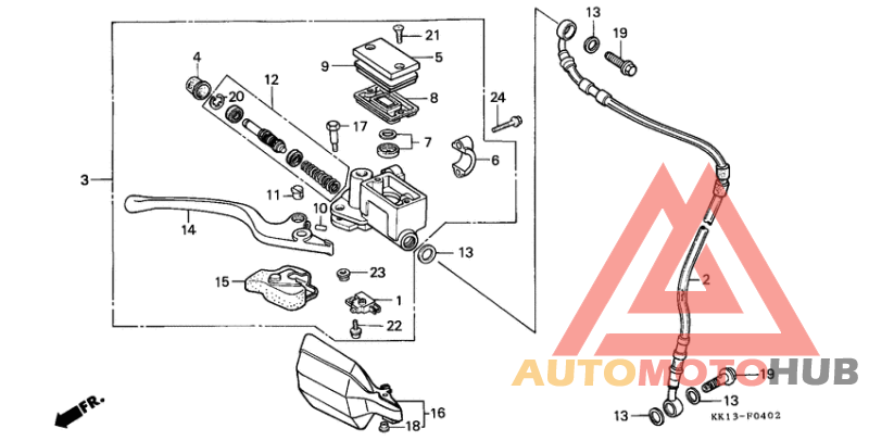 Fr. brake master cylinder