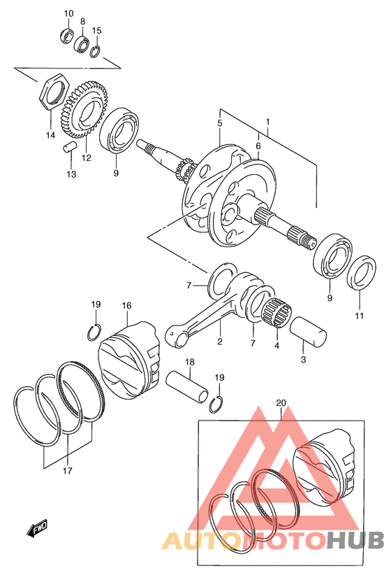 Вал коленчатый