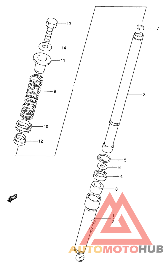 Демпфер передней вилки