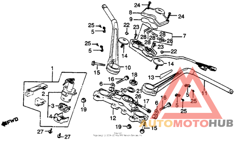 Handlebar + top bridge