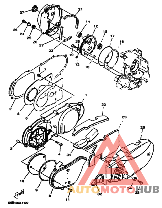 Crankcase cover ass`y  (v