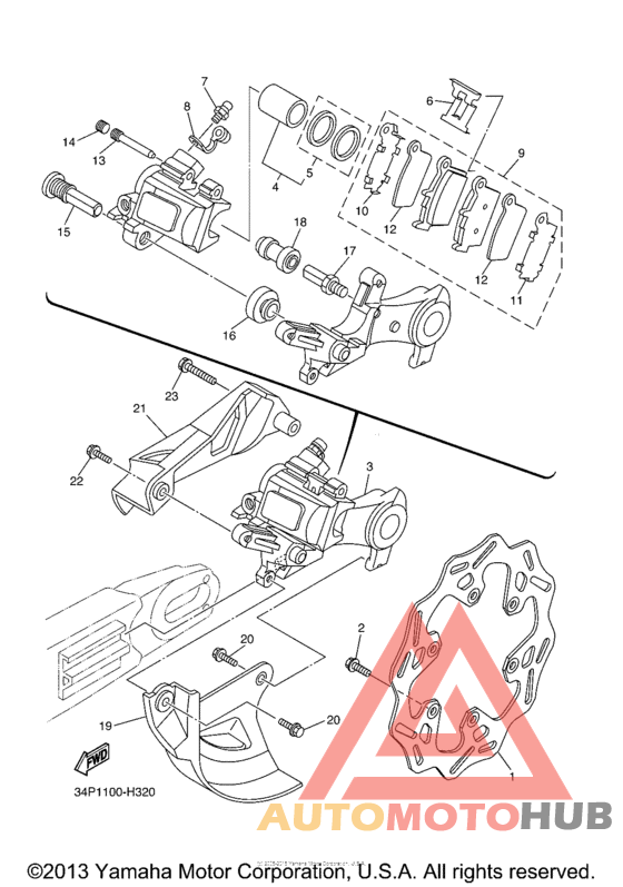 Задний суппорт