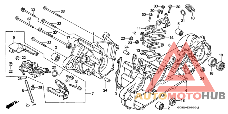 Crankcase/oil pump