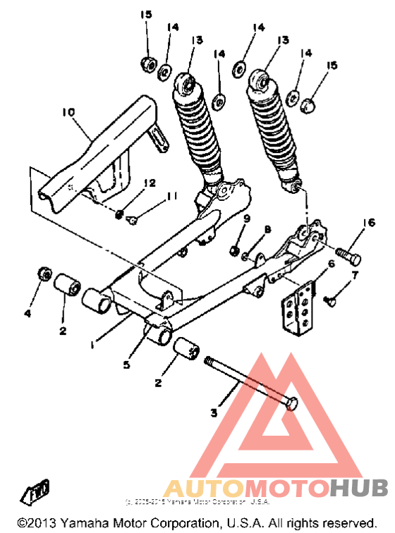 Rear arm-suspension