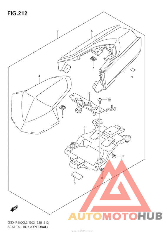 Seat Tail Box (Optional) (Gsx-R1000L3 E03)