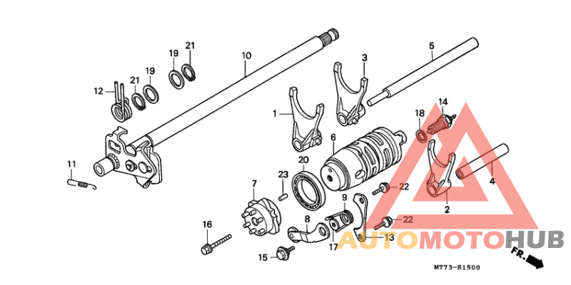 Shift drum/shift fork