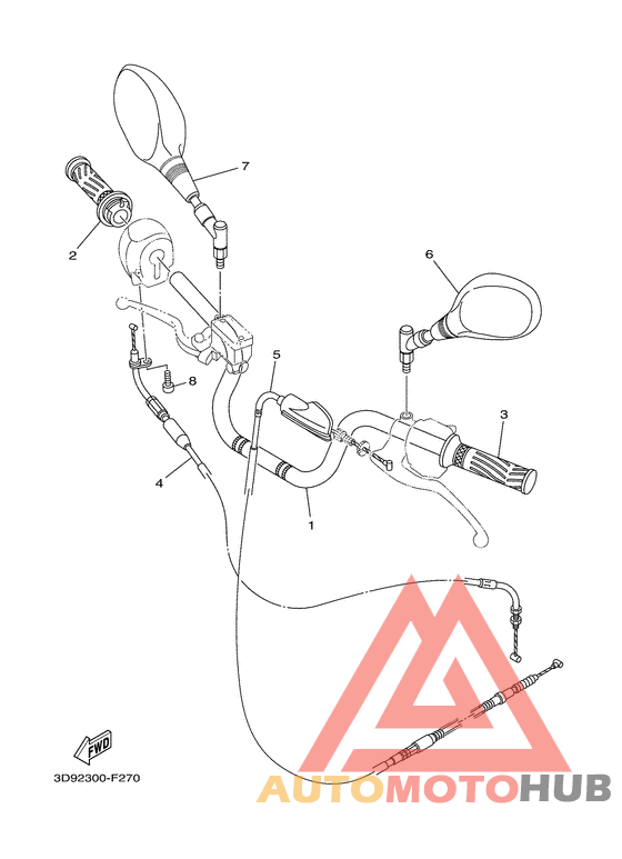 Steering handle & cable