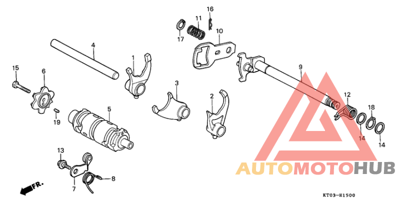 Shift drum/shift fork