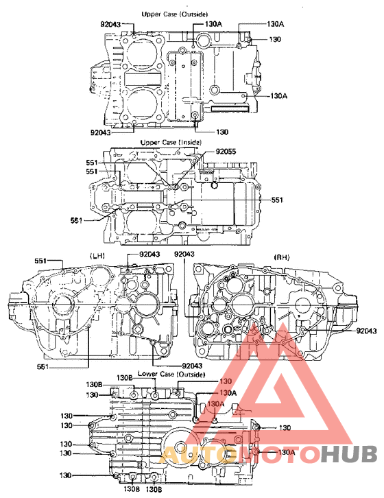Crankcase bolt & stud pattern