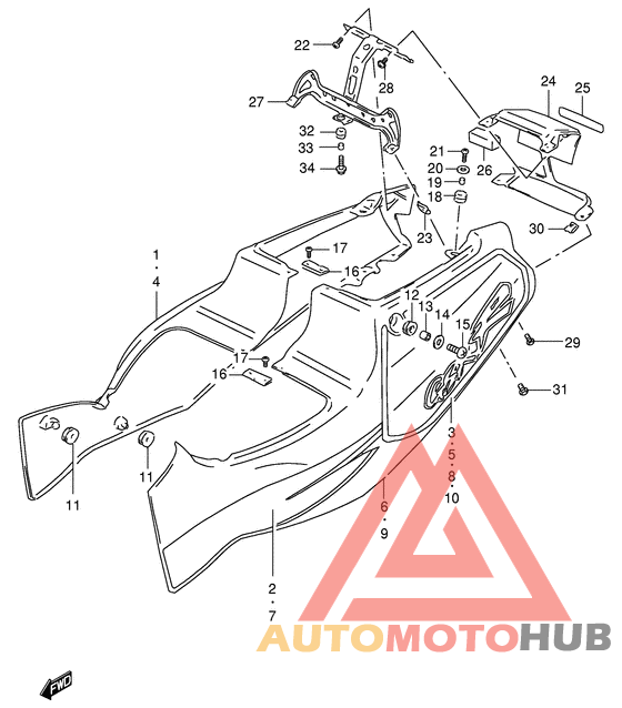 Обтекатель задний