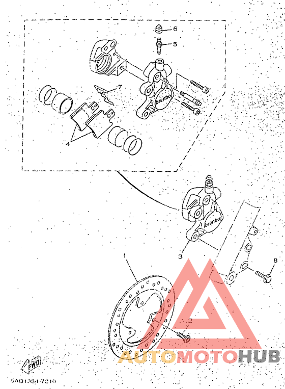 Front brake. caliper